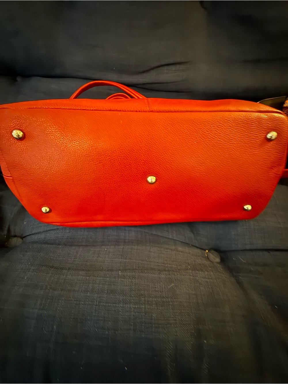 Longchamp Le Foulonne Red Leather Tote with Dual Handles and Shoulder Strap - Picture 5 of 16